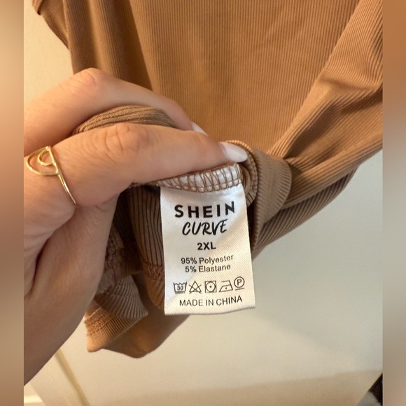 SHEIN Tan Ribbed Tank Top - Picture 3 of 4